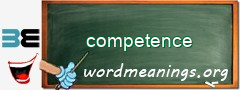 WordMeaning blackboard for competence
